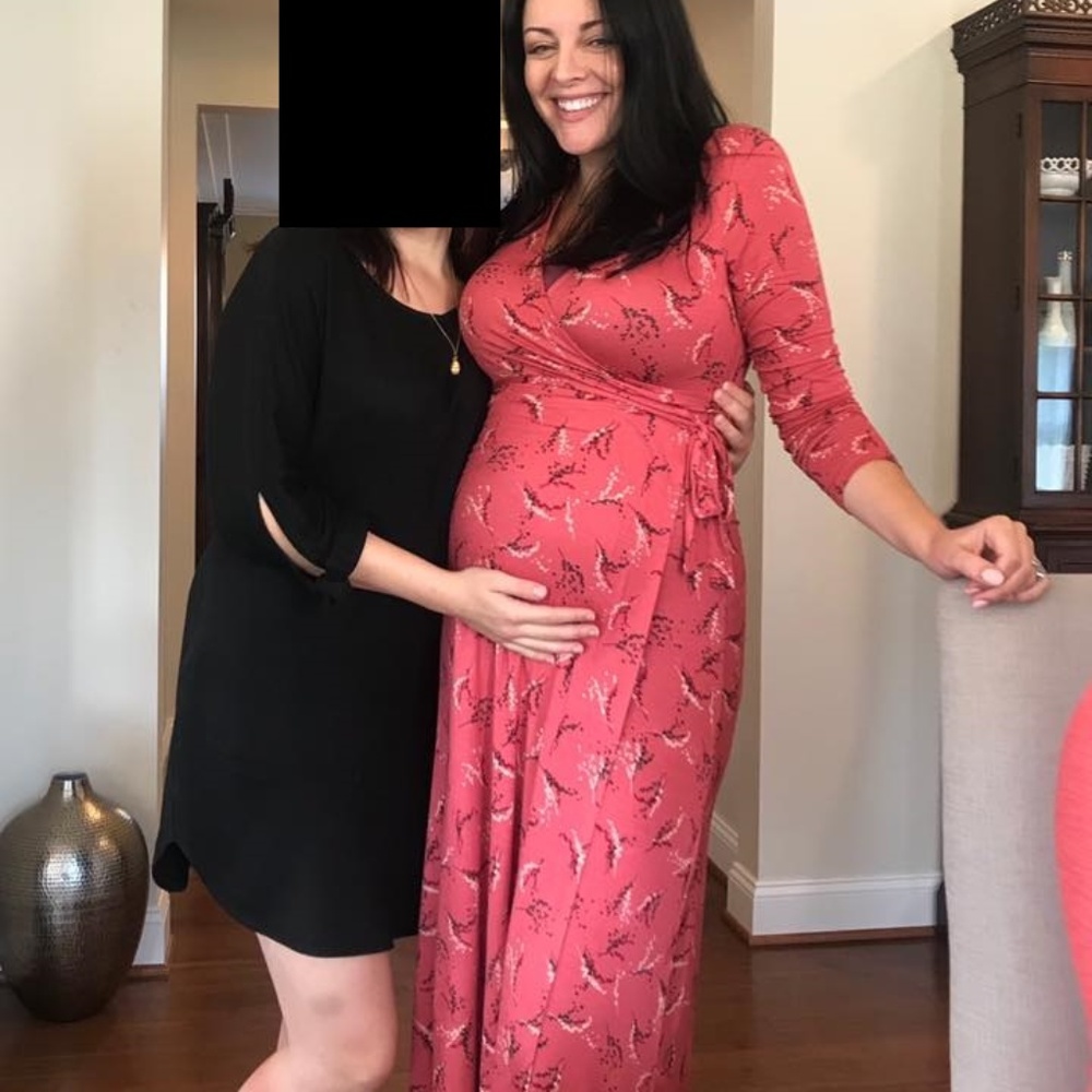 Wrap Maxi Maternity Dress